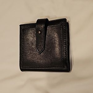 Madewell small black leather waller